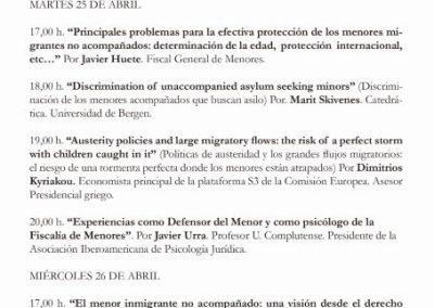 II Seminario Internacional sobre menores no acompañados a través de las fronteras
